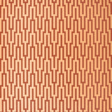 Amber geometric glass bead wallpaper with urbane glamour by Schumacher, Metropolitan Fret pattern.