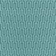 Turquoise geometric glass bead wallpaper with urbane glamour by Schumacher, Metropolitan Fret pattern.