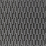 Metropolitan Fret Black Pearl geometric glass bead wallpaper by Schumacher