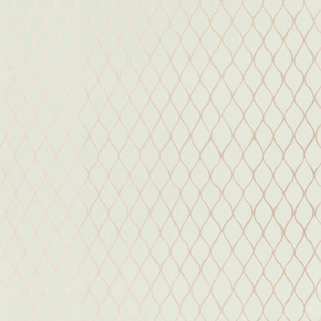 VALENCIA Mist wallpaper by Schumacher features a subtle geometric lattice pattern in a soft, neutral colorway.