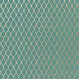 Valencia Turquoise geometric lattice wallpaper by Schumacher