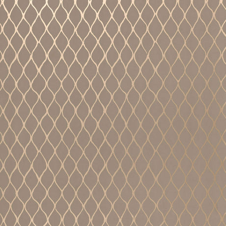 Valencia Taupe and Pewter geometric wallpaper from the Byzantium collection by Schumacher