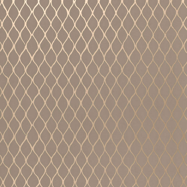 Valencia Taupe and Pewter geometric wallpaper from the Byzantium collection by Schumacher