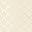 Costa Del Sol Champagne by Schumacher - Champagne metallic scallop pattern wallpaper