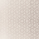 Alcazaba Silver geometric interlocking circles metallic paper wallpaper by Schumacher