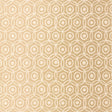Alcazaba gold geometric interlocking circles metallic paper wallpaper by Schumacher