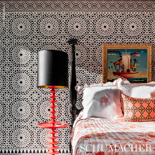 Nasrid Palace Mosaic Mica by Schumacher Byzantine Geometric Wallpaper – Schumacher 5005961