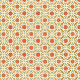 Serallo Mosaic Persimmon geometric wallpaper by Schumacher, hand screen printed with a bold Byzantine-inspired pattern.