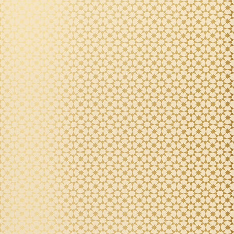Medina gold geometric wallpaper by Schumacher featuring a repeating star pattern in gold on a cream background.