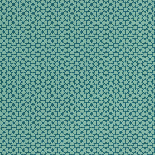 Medina Peacock geometric wallpaper pattern from the Byzantium collection by Schumacher