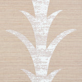 Acanthus Stripe Sisal Fog & Chalk by Schumacher – Celerie Kemble Designer Wallpaper 5006052