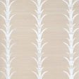 Acanthus Stripe Sisal wallpaper in Fog & Chalk by Schumacher, featuring a stylized acanthus motif on a sisal ground.