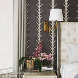 Acanthus Stripe Sisal Seaglass & Chalk by Celerie Kemble Wallpaper – Schumacher 5006053