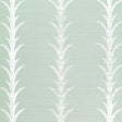 Acanthus Stripe Sisal wallpaper in Seaglass & Chalk by Celerie Kemble for Schumacher, featuring a stylized acanthus motif on a sisal ground.