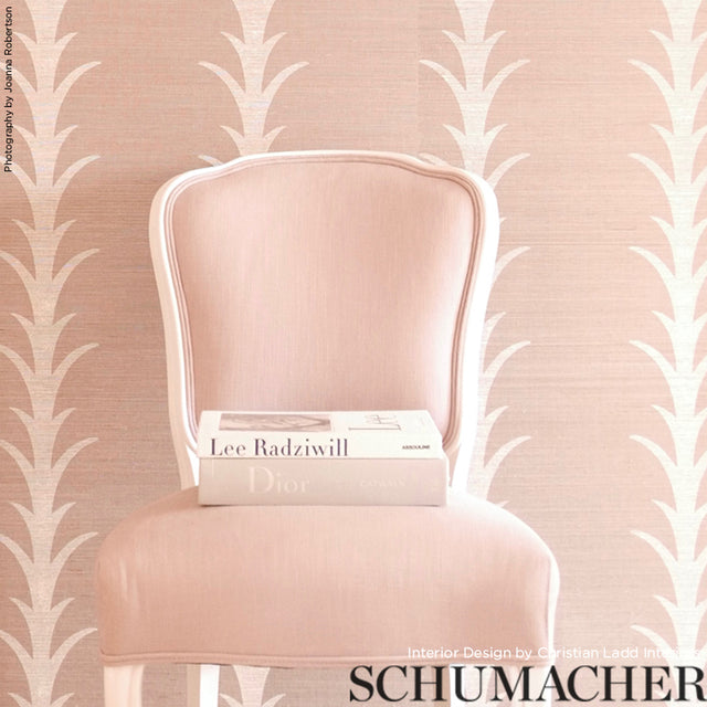 Acanthus Stripe Sisal Haze by Schumacher Designer Wallpaper – Celerie Kemble 5006055