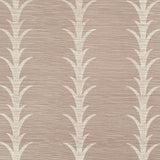Acanthus Stripe Sisal wallpaper in Haze by Schumacher, featuring a stylized acanthus motif in a soft, neutral colorway, designed by Celerie Kemble.