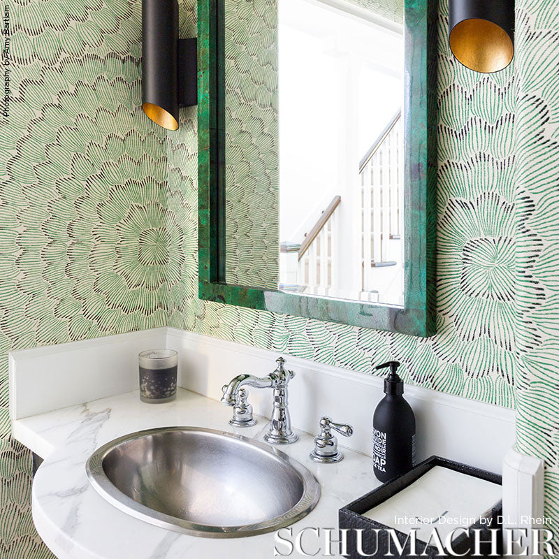 Feather Bloom Sisal Emerald & Ore by Celerie Kemble – Schumacher 5006072