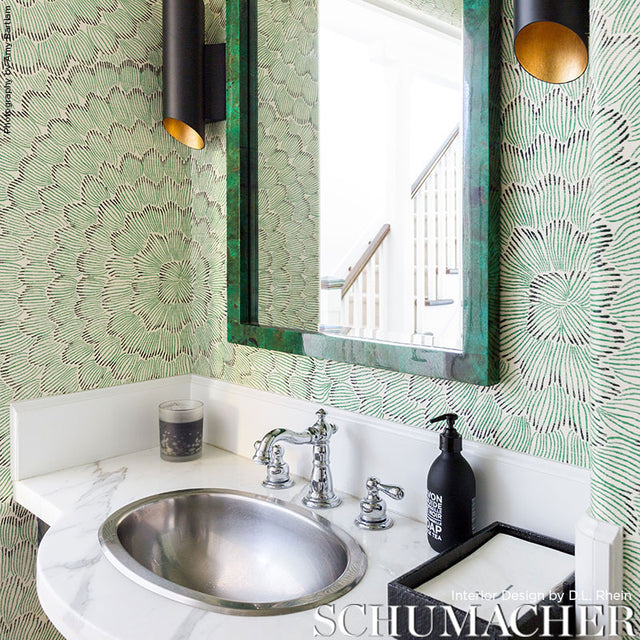 Feather Bloom Sisal Emerald & Ore by Celerie Kemble – Schumacher 5006072