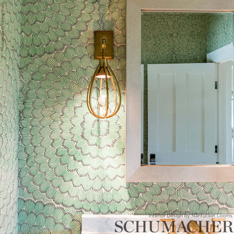 Feather Bloom Sisal Emerald & Ore by Celerie Kemble – Schumacher 5006072