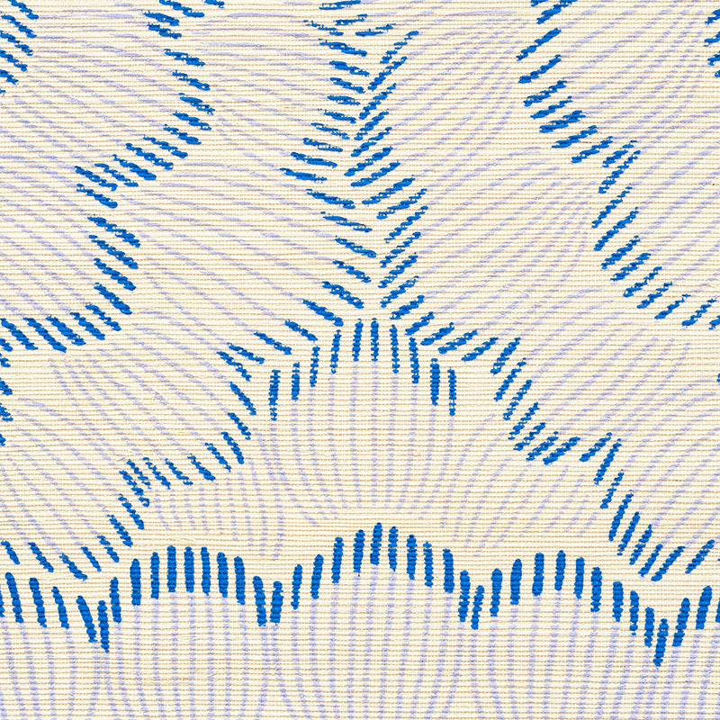 Feather Bloom Sisal Wisteria by Celerie Kemble Hand-Printed Wallpaper – Schumacher 5006078