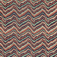 Flame Sisal CHA-CHA multicolored zigzag pattern wallpaper by Schumacher, designed by Celerie Kemble, shown in a modern interior setting.