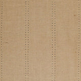 Stud Stripe wallpaper in Natural / Bronze by Celerie Kemble for Schumacher, featuring metallic nailhead stripes on a jute burlap ground.