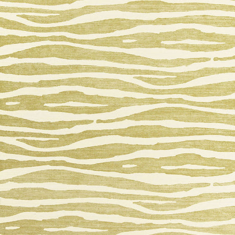 Ripple Sisal wallpaper in Filigree by Celerie Kemble for Schumacher, hand-printed on textured sisal with zebra stripe pattern