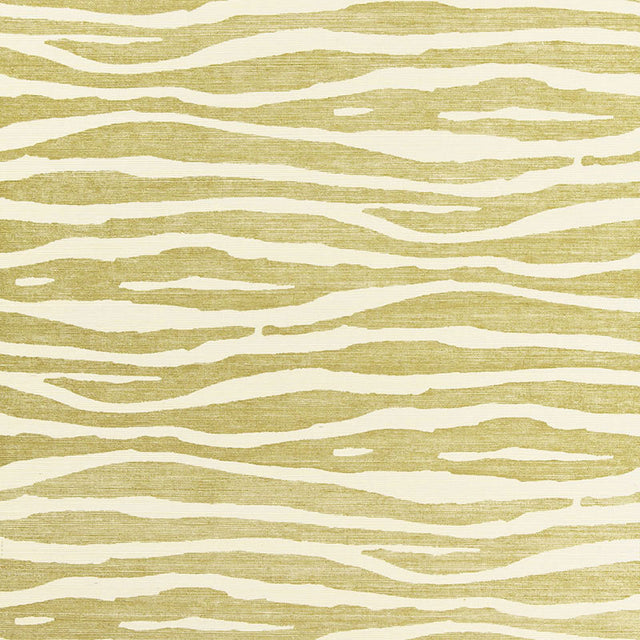 Ripple Sisal wallpaper in Filigree by Celerie Kemble for Schumacher, hand-printed on textured sisal with zebra stripe pattern