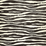 Ripple Sisal wallpaper in Zebra by Celerie Kemble for Schumacher, hand-printed on textured sisal with an exotic zebra stripe pattern.
