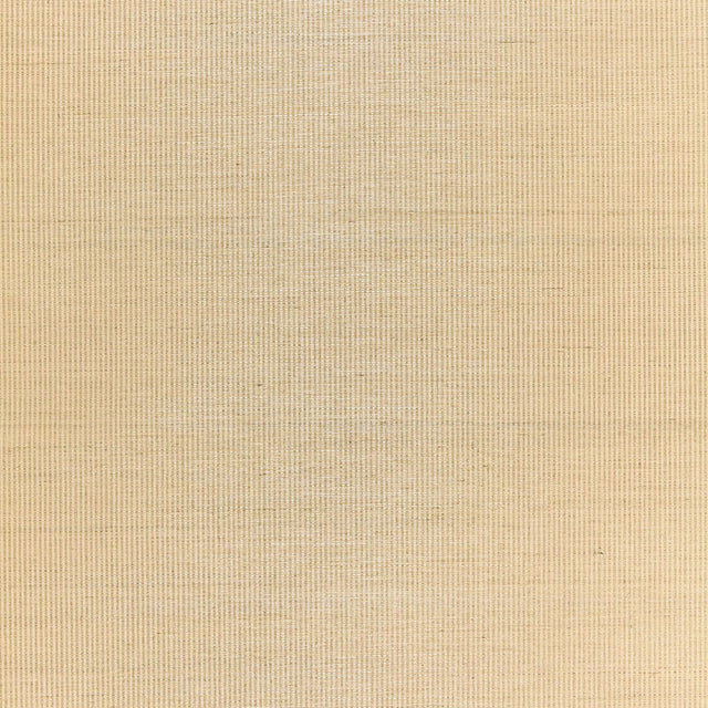 Harshaw Pinstripe Sisal tan wallcovering with subtle pinstripe texture by Schumacher