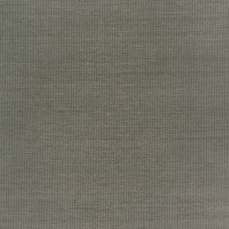 Harshaw Pinstripe Sisal wallpaper in Smoke by Schumacher. Subtle pinstripe texture in a smoky grey tone.