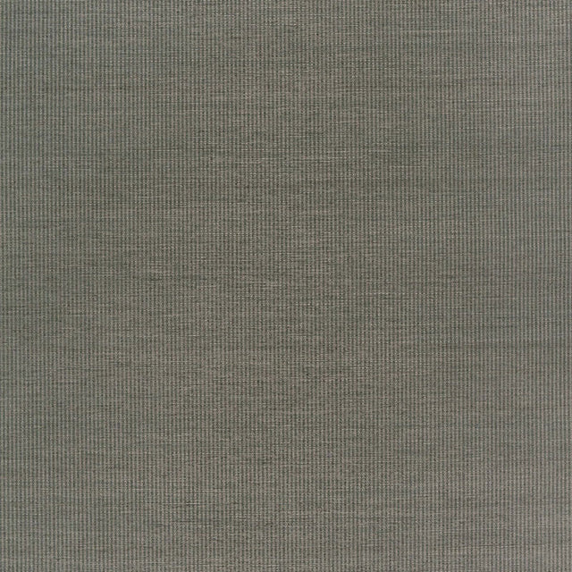 Harshaw Pinstripe Sisal wallpaper in Smoke by Schumacher. Subtle pinstripe texture in a smoky grey tone.
