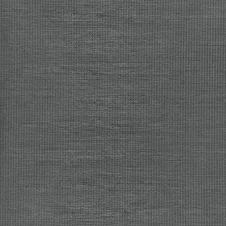 Harshaw Pinstripe Sisal wallpaper in Slate by Schumacher - textured grasscloth look in a deep grey colorway