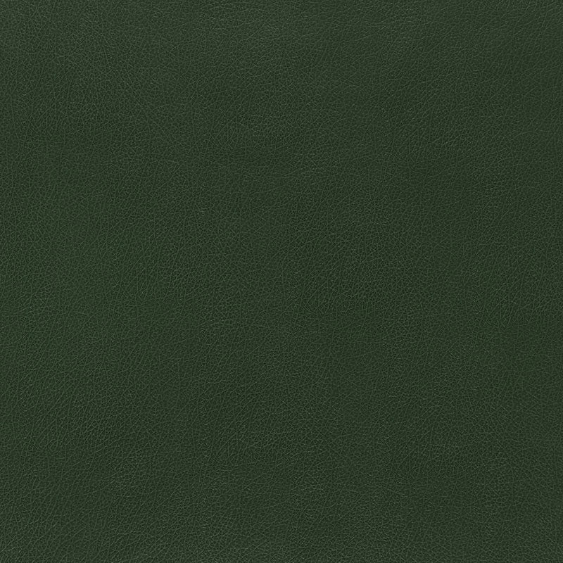 Canyon Leather Hunter embossed vinyl wallcovering by Schumacher, deep green faux leather texture