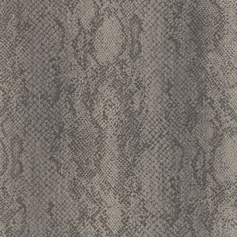 CODY SNAKESKIN Smoke non-woven wallpaper with a realistic snakeskin pattern by Schumacher
