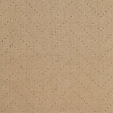 Colton Chevron wallcovering in Natural / Bronze by Schumacher, featuring a chevron motif with metallic nailheads on a jute burlap ground.
