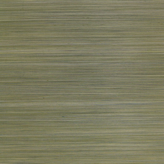 Zen Bamboo Sage by Celerie Kemble for Schumacher - Natural strie effect grasscloth wallcovering