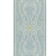 Pasha Paisley wallpaper in Sky by Schumacher, designed by Martyn Lawrence Bullard. Ornate paisley pattern in blue and yellow tones.