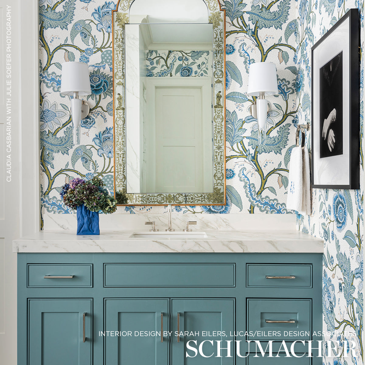 Sinhala Sidewall Sky by Schumacher Botanical Floral Wallpaper – 5006612