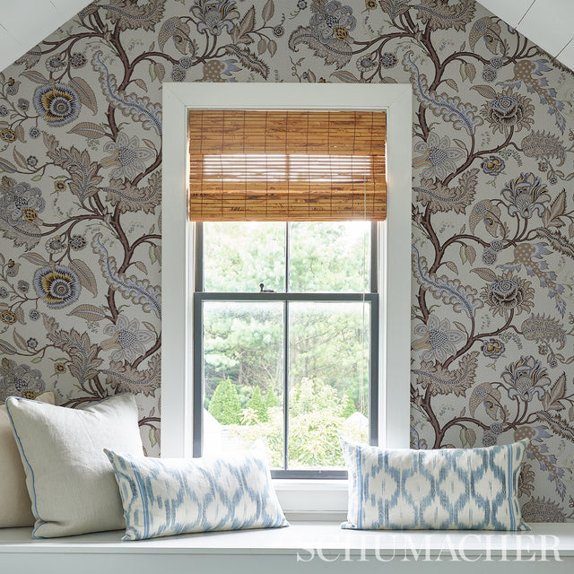 Sinhala Sidewall Stone by Schumacher Martyn Lawrence Bullard Botanical Wallpaper – Schumacher 5006613