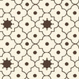 Taj Trellis Sepia wallpaper by Schumacher featuring a geometric trellis pattern in brown and cream tones.