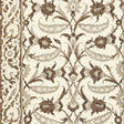Topkapi Sepia wallpaper by Schumacher featuring an Ottoman-inspired floral pattern in sepia tones.