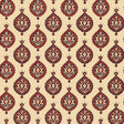 Samovar wallpaper in Pomegranate by Schumacher, featuring a traditional medallion pattern in rich red and cream tones.
