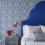 SULTAN'S TRELLIS Peacock by Schumacher Ottoman Trellis Wallpaper – Schumacher 5006700