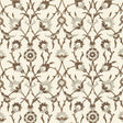 SULTAN'S TRELLIS Sepia wallpaper by Schumacher, Ottoman Chic Collection, floral trellis pattern in brown and cream tones.