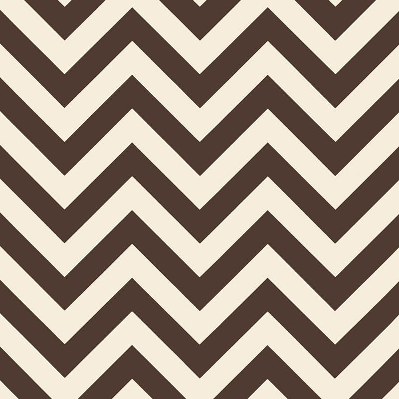 FEZ Sepia chevron stripe wallpaper by Schumacher, designed by Martyn Lawrence Bullard, shown in a modern entryway interior.