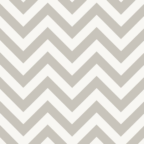 Chevron stripe wallpaper in dusk colorway by Schumacher, styled in a modern entryway.