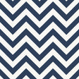 FEZ Lapis by Schumacher, a bold chevron stripe wallpaper in blue and white, designed by Martyn Lawrence Bullard