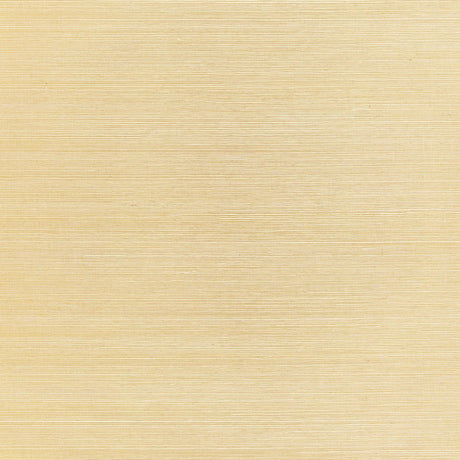 Haiku Sisal Citrine grasscloth-style wallpaper in a soft yellow hue by Schumacher