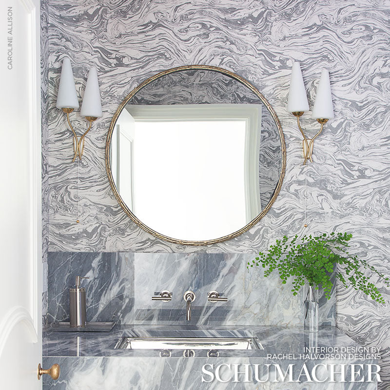 Romeo Carrara Faux Marble Wallpaper by Schumacher – Martyn Lawrence Bullard 5006890